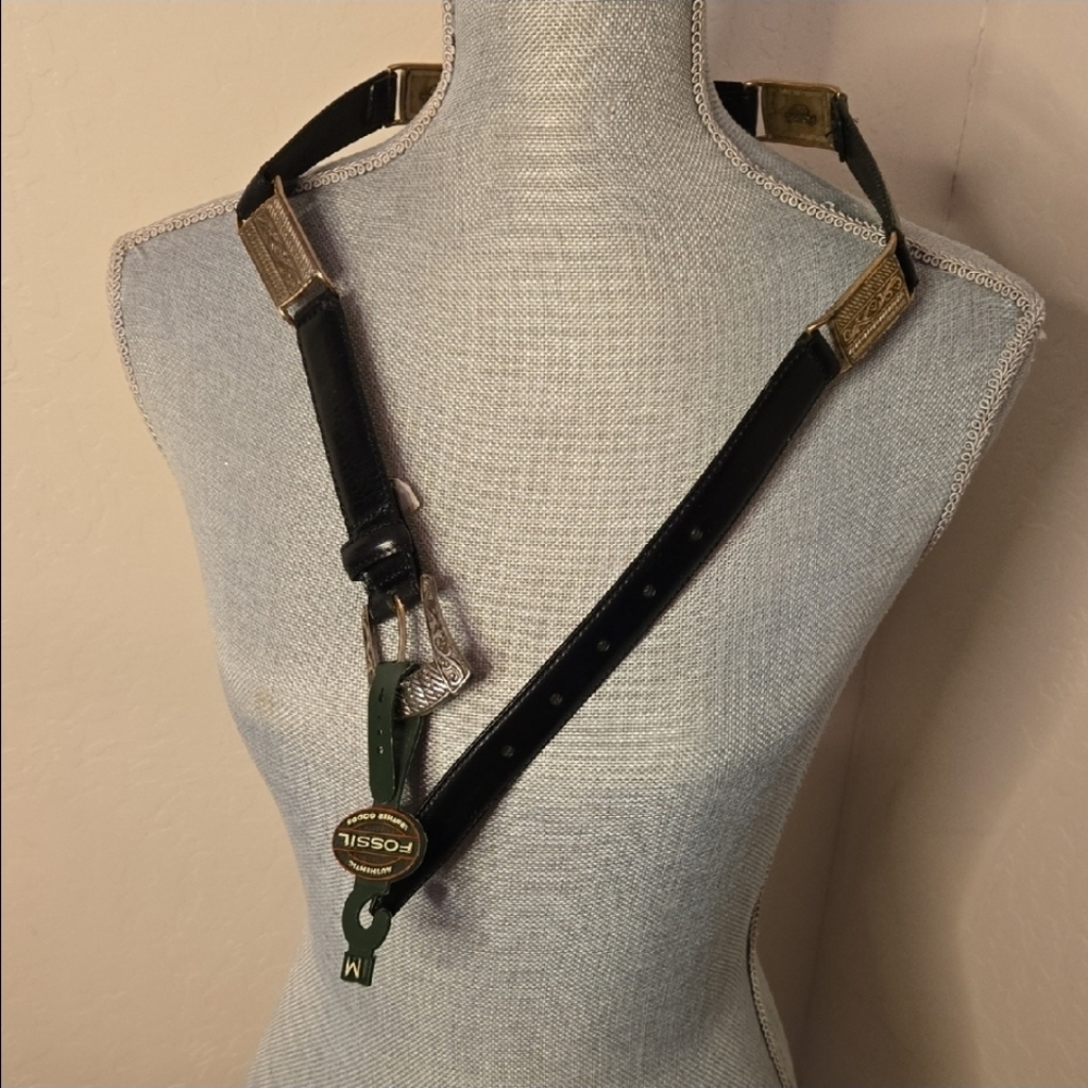 Fossil Leather Belt Vintage 1997 - Picture 2 of 16